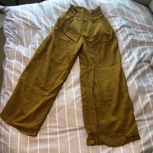 AE mustard palazzo pants